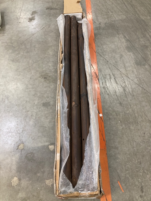 Photo 1 of 6 ft Round Blank Wood Fence Post (6 Count)