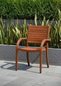 Photo 1 of ***SEE COMMENTS***Amazonia Arizona 2-Piece Outdoor Stacking Armchairs (2 chairs)