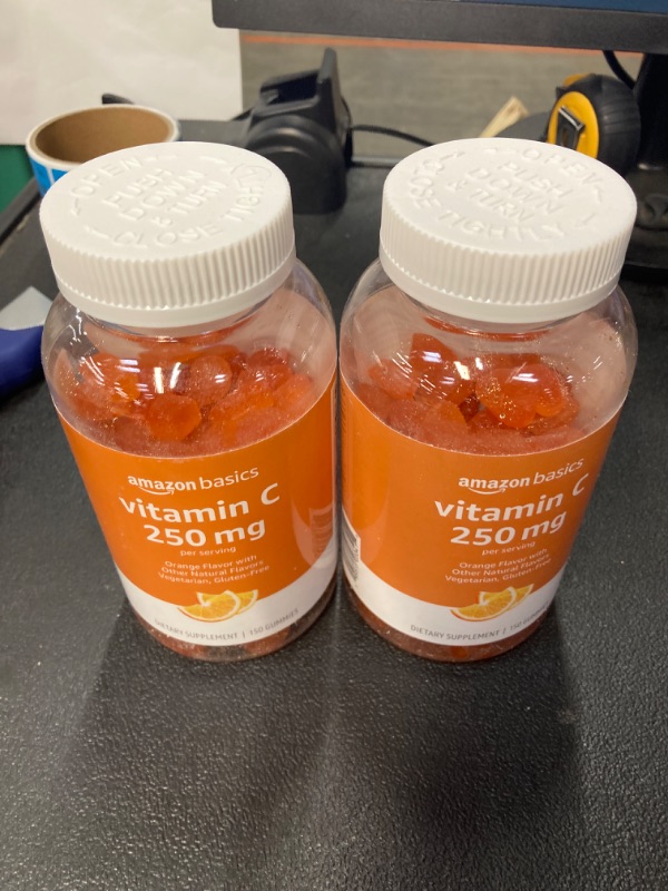 Photo 2 of 2 Amazon Basics Vitamin C 250 mg Gummy, Orange, 150 Gummies (2 per Serving), Immune Health (Previously Solimo)