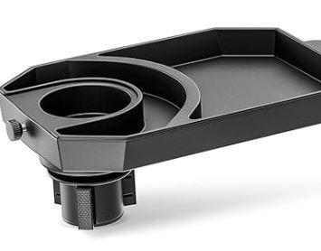 Photo 2 of Car Travel Tray – Car Cup Holder Tray with Expandable Base to Lock in Place – Rotatable Tray for Snacks and Entertainment – Includes Cup Holder – Fits Most Cup Holders