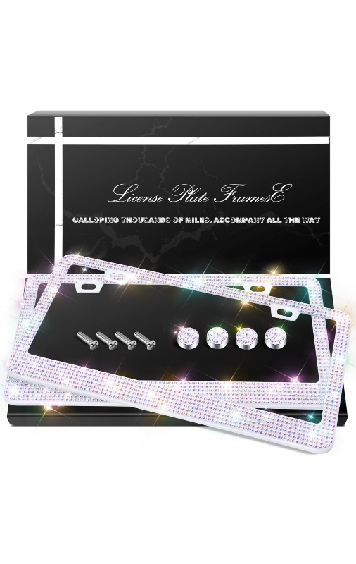 Photo 1 of 2 Pack Bling License Plate Frames