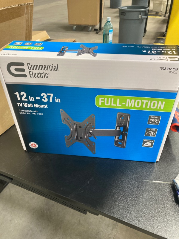 Photo 2 of Commercial Electric Full Motion TV Wall Mount for 12 in. - 37 in. TVs-XD2471-S