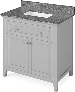 Photo 1 of 36" Grey Chatham Vanity, Boulder Cultured Marble Vanity Top, undermount oval bowl