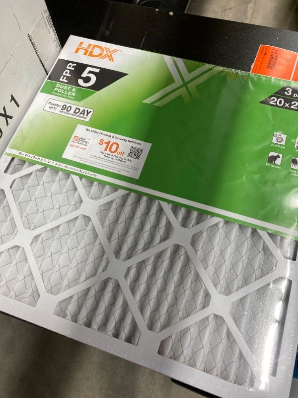 Photo 4 of 20 x 20 x 1 Standard Pleated Air Filter FPR 5 (3-Pack)