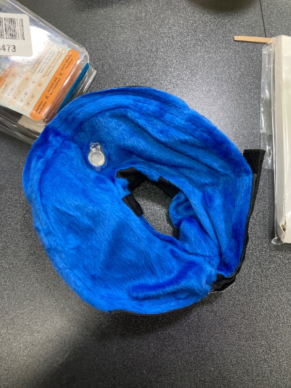 Photo 3 of 2 Packs Blue Small and X-Small (Soft Cone Collar After Surgery - Inflatable Cone Collar for Cats - Inflatable Donut Collar for Dogs Neck - Elizabethan Collar for Dogs Recovery - Alternative to Cone)