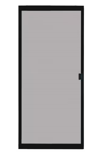 Photo 1 of 36 in. x 80 in. Adjustable Fit White Steel Sliding Patio Screen Door