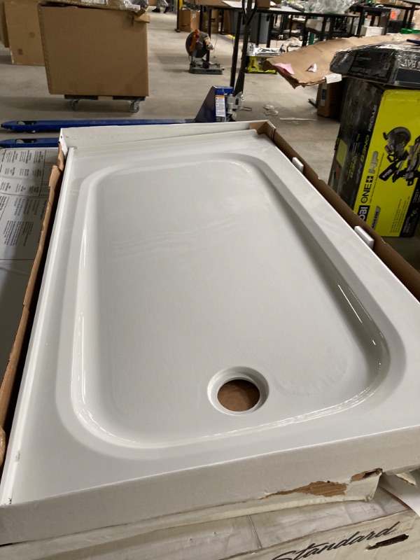 Photo 1 of American Standard Passage 60 X 32 Alcove Shower Pan Base with Left Drain in White