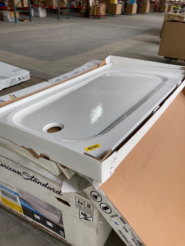 Photo 1 of American Standard Passage 60 X 32 Alcove Shower Pan Base with Left Drain in White