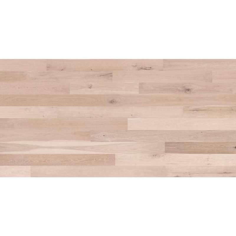 Photo 1 of Beasley Unfinished 1/2 in. X 5-3/8 in. Engineered White Oak Hardwood Flooring (35.1 Sq. Ft./ctn), Light