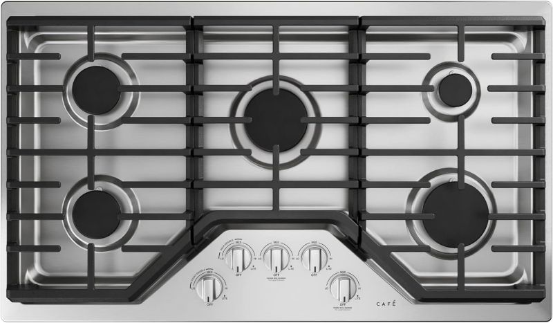 Photo 1 of Cafe CGP70362NS1 36" Built-In Gas Cooktop with 5 Sealed Burners ADA Compliant Electronic Ignition System in Stainless Steel