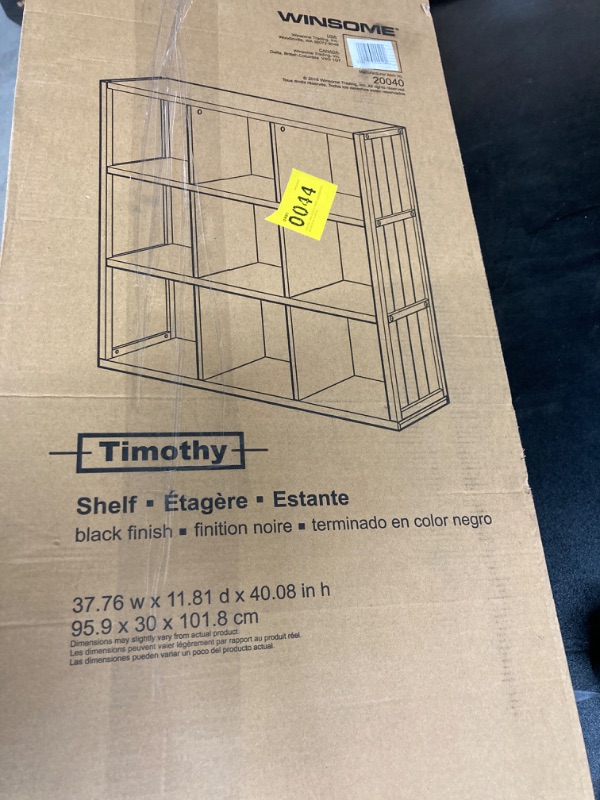 Photo 1 of 40" Timothy Shelf 3X3 Slots Black - Winsome