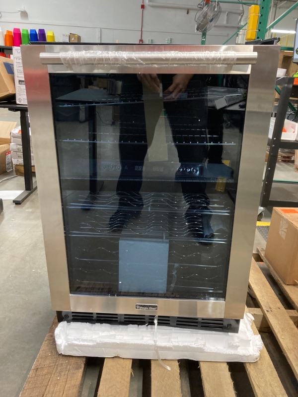 Photo 1 of 44 Bottle Dual Zone Wine Cooler in Stainless Steel