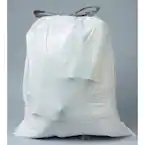 Photo 1 of 13 Gal. Flex White Drawstring Kitchen Trash Bags with 10% PCR (150-Count)