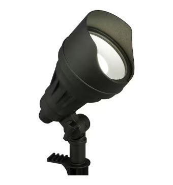 Photo 1 of 100-Watt Equivalent Millennium Black Adjustable Light Color Integrated LED Outdoor Landscape Flood Light