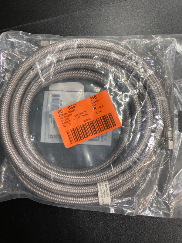 Photo 3 of 12 ft. Braided Ice Maker Supply Line