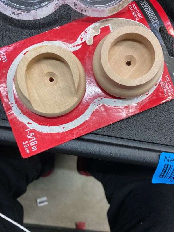 Photo 1 of 1.31 in. Heavy-Duty Wood Closet Rod Pole Sockets (2-Piece)