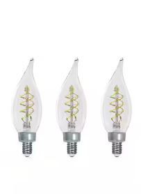 Photo 2 of 40-Watt Equivalent BA11 Dimmable E12 Candelabra Fine Bendy Filament LED Vintage Edison Light Bulb Daylight (3-Pack)
