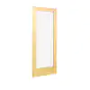 Photo 1 of 71-1/4 in. x 79-1/2 in. 400 Series White Universal Frenchwood Gliding Patio Door with Pine Interior, Fixed Panel