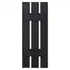 Photo 1 of 12 in. x 39 in. Polypropylene 3-Board Open-Board and Batten Shutter Pair Black