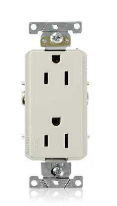 Photo 1 of 
Decora Plus 15 Amp Industrial Grade Duplex Outlet, Light Almond
