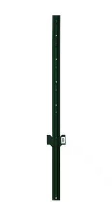 Photo 1 of 1-3/10 in. x 1-3/10 in. x 5 ft. 14-Gauge Powder Coated Steel Fence U-Post with Anchor Plate
