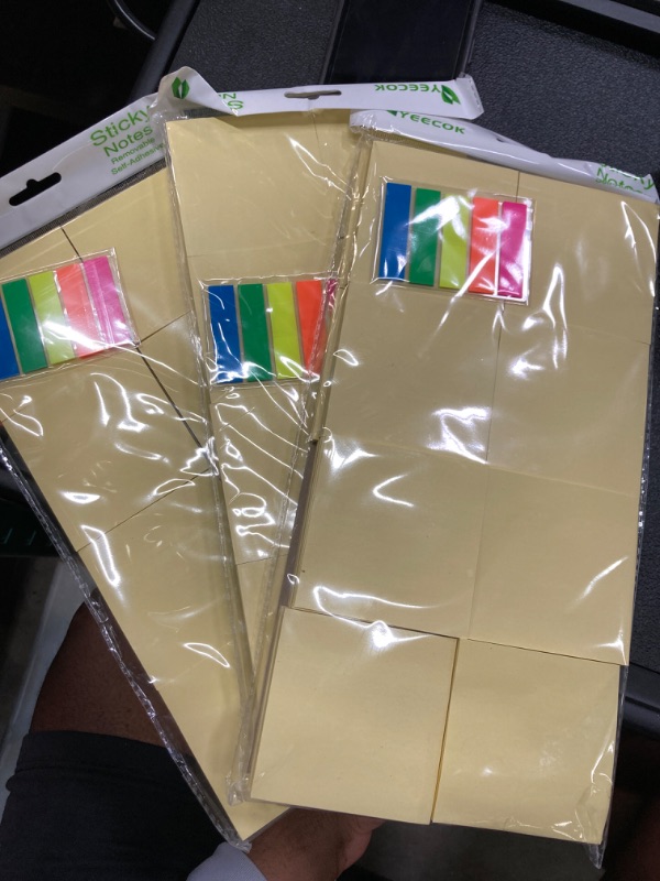 Photo 2 of (16 Pack) Sticky Notes 3x3 in Canary Yellow, Clean Removal, Recyclable, Self-Stick Pads, Easy to Post for Home, Office, Notebook