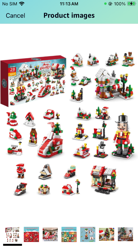 Photo 1 of Christmas Advent Calendar for Kids, 1076 PCS Building Blocks 24 Days Countdown Calendar Toys for Kids, Per 6 in 1 Big Christmas Building Toys, Perfect Christmas Gifts Idea for Boys & Girls