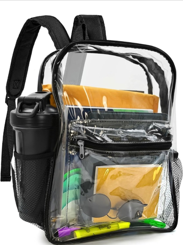 Photo 1 of Guard Dog Security Clear Bag - Transparent Backpack for Sports Event and Concerts, 15 x 11 x 5 inches, Small