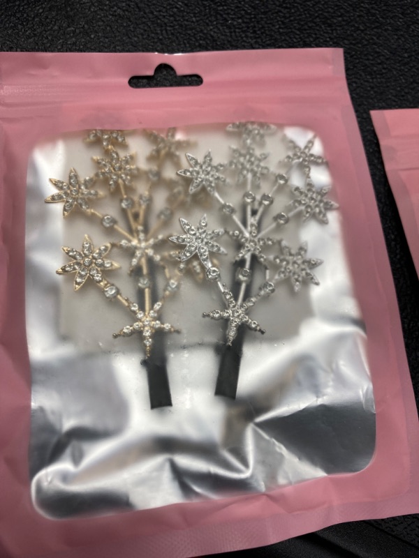 Photo 1 of hair clips crystal/classic plaid.