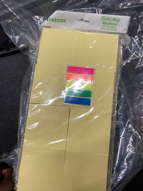 Photo 2 of (16 Pack) Sticky Notes 3x3 in Canary Yellow, Clean Removal, Recyclable, Self-Stick Pads, Easy to Post for Home, Office, Notebook
