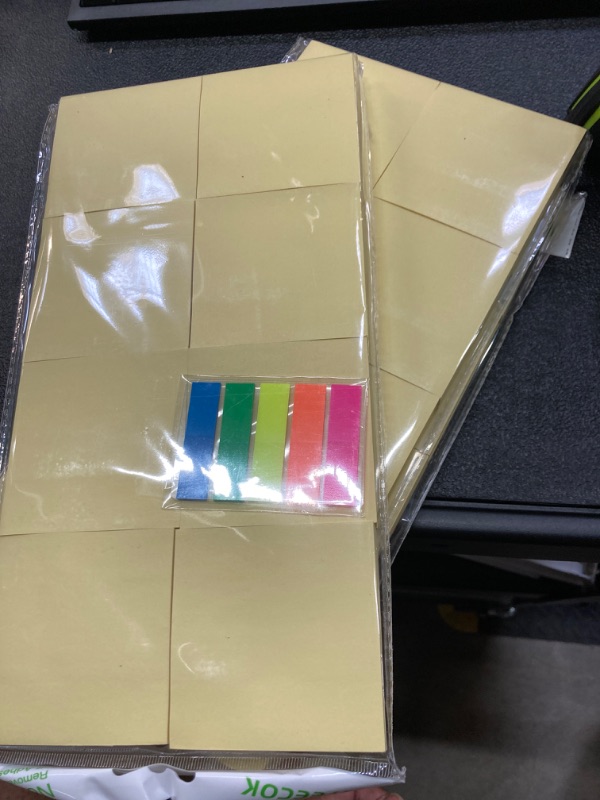 Photo 2 of (16 Pack) Sticky Notes 3x3 in Canary Yellow, Clean Removal, Recyclable, Self-Stick Pads, Easy to Post for Home, Office, Notebook