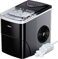 Photo 1 of ***MISSING SCOOP AND LID*** Silonn Ice Maker Countertop, 9 Cubes Ready in 6 Mins, 26lbs in 24Hrs, Self-Cleaning Ice Machine with Ice Scoop and Basket, 2 Sizes of Bullet Ice for Home Kitchen Office Bar Party