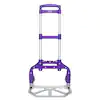 Photo 1 of 165 lbs. Capacity Aluminium Folding Dolly Push Hand Truck in Purple