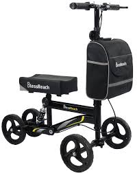Photo 1 of BlessReach Economy Knee Scooter, Steerable Knee Walker, Foldable Knee Scooters for Foot Injuries Adult Best Crutches Alternative Black