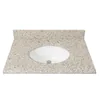 Photo 1 of Home Decorators Collection
31 in. W x 22 in D Granite White Round Single Sink Vanity Top in Beige