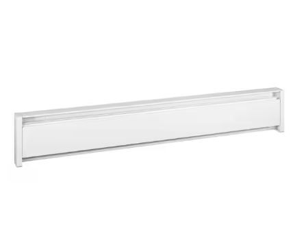 Photo 1 of 59 in. 240/208-volt 1,000/750-watt SoftHeat Hydronic Electric Baseboard Heater in White
