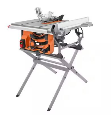 Photo 1 of 15 Amp 10 in. Portable Corded Jobsite Table Saw with Folding Stand
