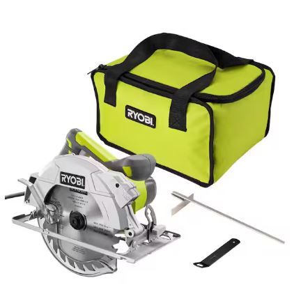 Photo 1 of 15 Amp Corded 7-1/4 in. Circular Saw with EXACTLINE Laser Alignment System, 24T Carbide Tipped Blade, Edge Guide and Bag
