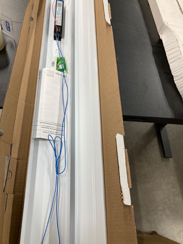 Photo 2 of 2-Light 8 ft. White Fluorescent Strip Light with 2 T12 Light Sockets