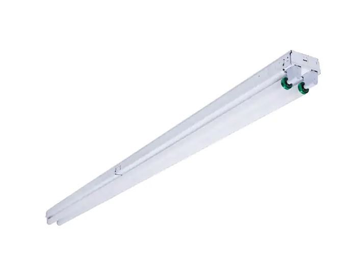 Photo 1 of 2-Light 8 ft. White Fluorescent Strip Light with 2 T12 Light Sockets