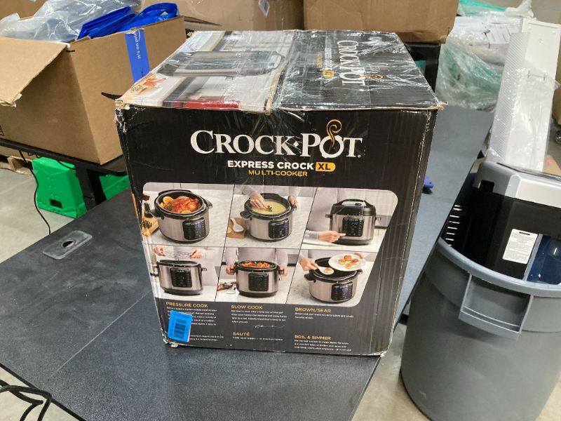 Photo 6 of Crock-Pot 8-Quart Multi-Use XL Express Crock Programmable Slow Cooker and Pressure Cooker with Manual Pressure, Boil & Simmer, Black Stainless
