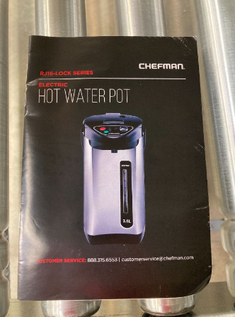 Photo 4 of Chefman Electric Hot Water Pot with Safety Lock Stainless Steel 5.3 Liter
