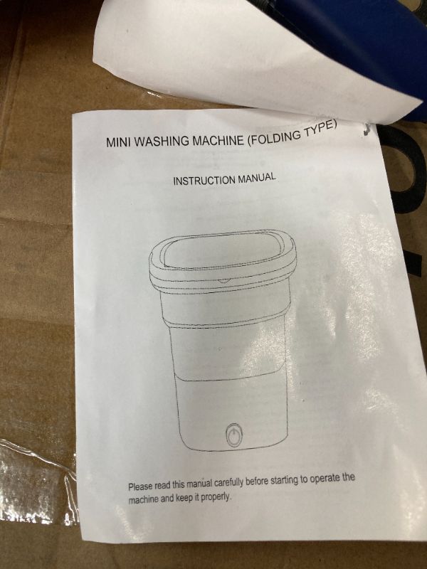 Photo 1 of ***AGITATOR WILL NOT STAY MOUNTED WHEN ON*** Small Portable Washing Machine-Mini Foldable Washer with Drainage Basket to Dry,4.0-4.5lbs Washing Capacity Perfect for Small Lightweight Delicate Clothes Items RV Camp Apartment Dorm.
