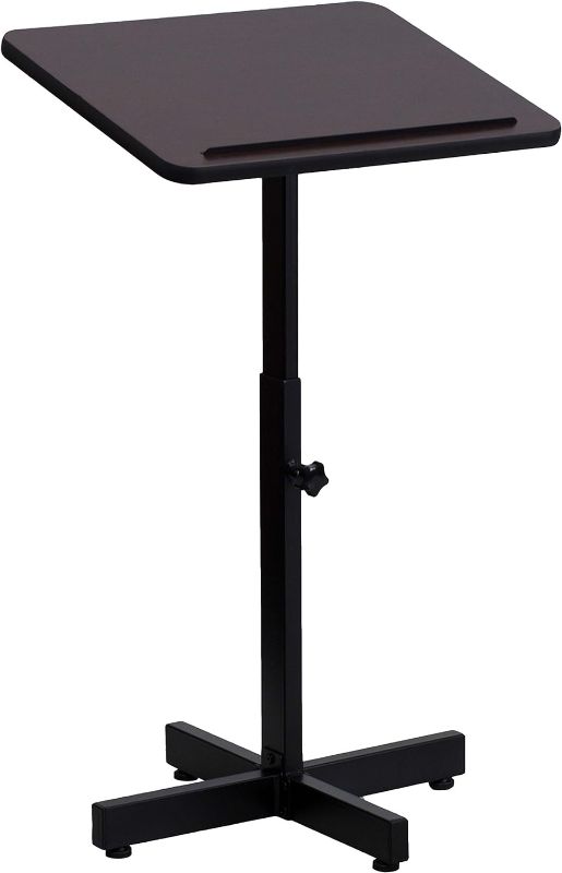 Photo 1 of AVLT 44" Ambidextrous Pneumatic Laptop Standing Desk Cart (3 ft 8 in) - Mobile Rolling Desk - Computer Projector Cart - Rolling Height Adjustable Folding Desk - Mobile Black Cart with Brake Casters