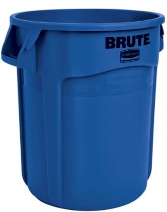 Photo 1 of ***SMALL*** Rubbermaid Commercial Products BRUTE Heavy-Duty Trash/Garbage Can, 10-Gallon, Blue, Wastebasket for Home/Garage/Mall/Office/Stadium/Bathroom, Pack of 1 Blue 1 Pack 1 Pack Can