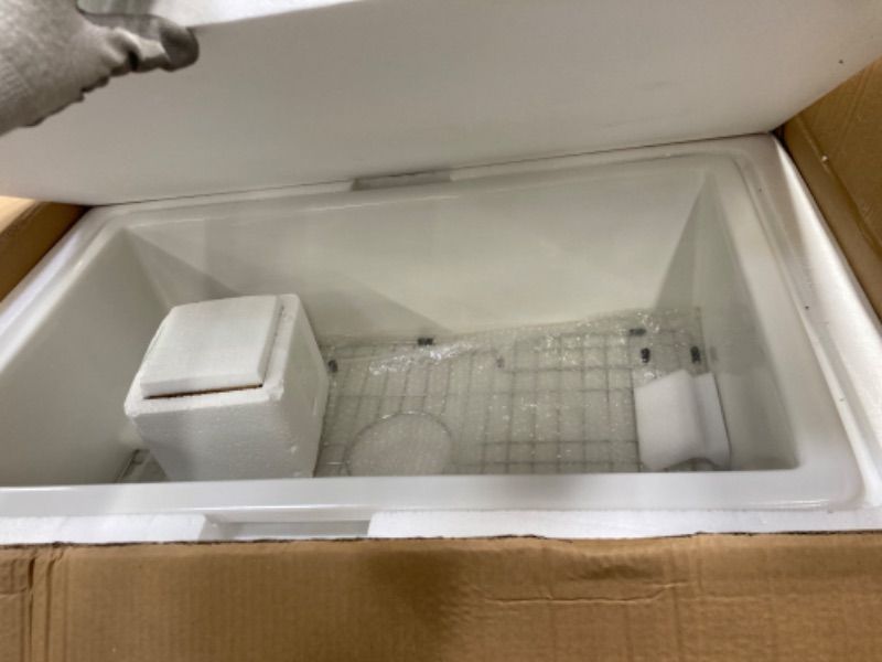 Photo 2 of 30 White Undermount Kitchen Sink, Hugsleek Topmount & Undermount Kitchen Sink 30x18 inch White Porcelain Ceramic Fireclay Sink Dual Mount Accessories Single Bowl Under Counter Sinks Basin Drop In
