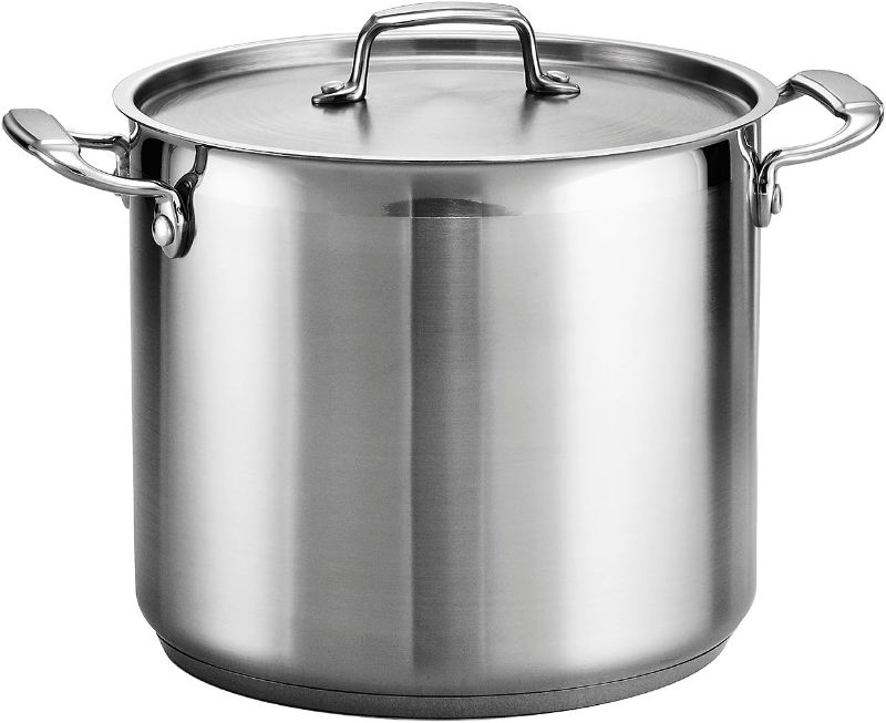 Photo 1 of Tramontina Stock Pot, 12-Quart, stainless steel
