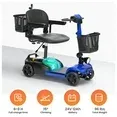 Photo 1 of **PARTS ONLY**SACVON 4 Wheels Mobility Scooter with Cane Holder for Seniors, Electric Folding Wheelchair Device for Travel, Blue