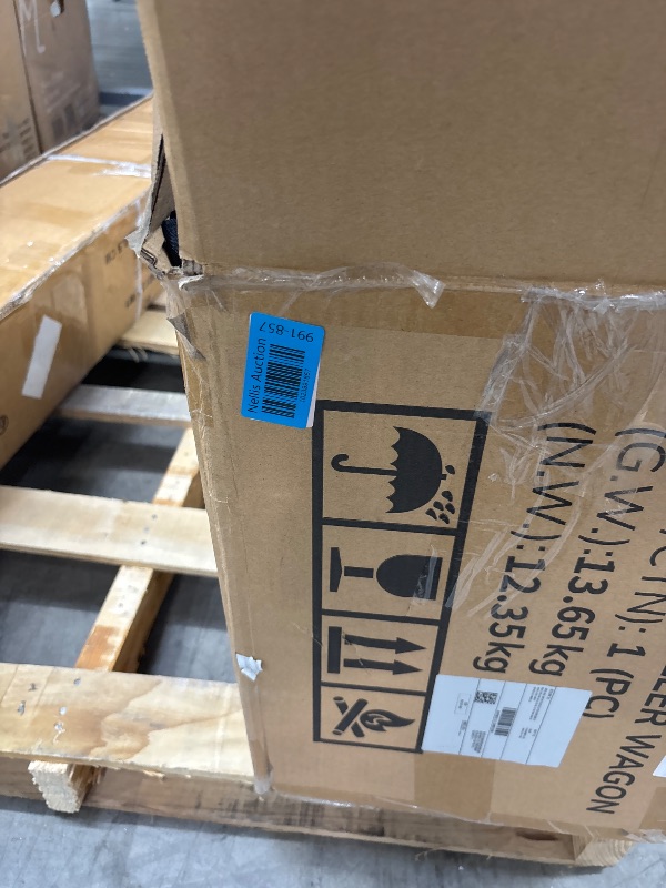Photo 1 of ***SELLING AS PARTS ONLY MISSING ONE WHEEL, BOX RIPPED/TORN...SEE ALL PHOTOS)***

SACVON All-Terrain Stroller Wagon for Toddlers with Canopy, Parent Organizer, Adjustable Handlebar, 2 Cup Holder   ***(BOX RIPPED/TORN....SEE ALL PHOTOS)***