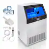 Photo 1 of **DISPLAY PANEL NOT LIGHTING UP/HAS DENTS ON SIDE BOTTOM**VEVOR Commercial Ice Maker 265 lbs./24H w/88 lbs. Storage Capacity 25.59in. Full Size Cubes Ice Machine Stainless Steel Sliver
